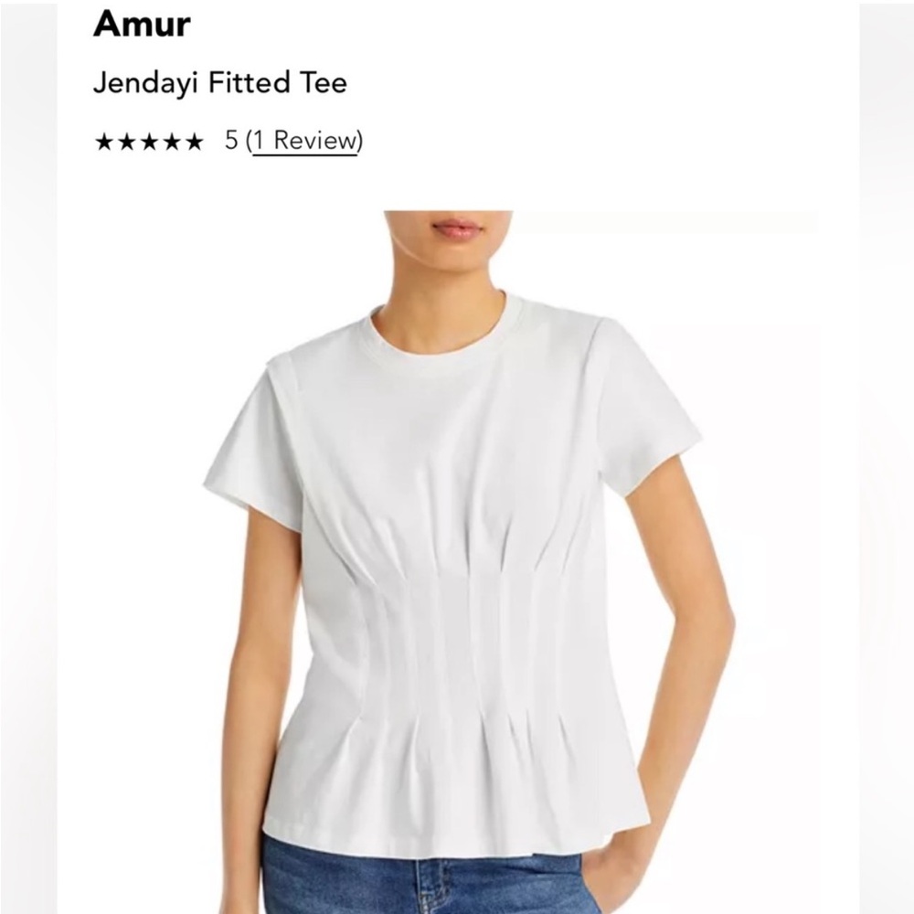 AMUR White Fitted Tee